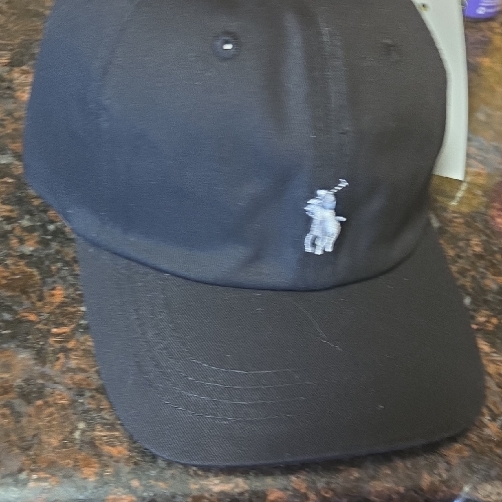 Ralph Lauren Black Sport Polo Hat with White Embroidery - Picture 6 of 7
